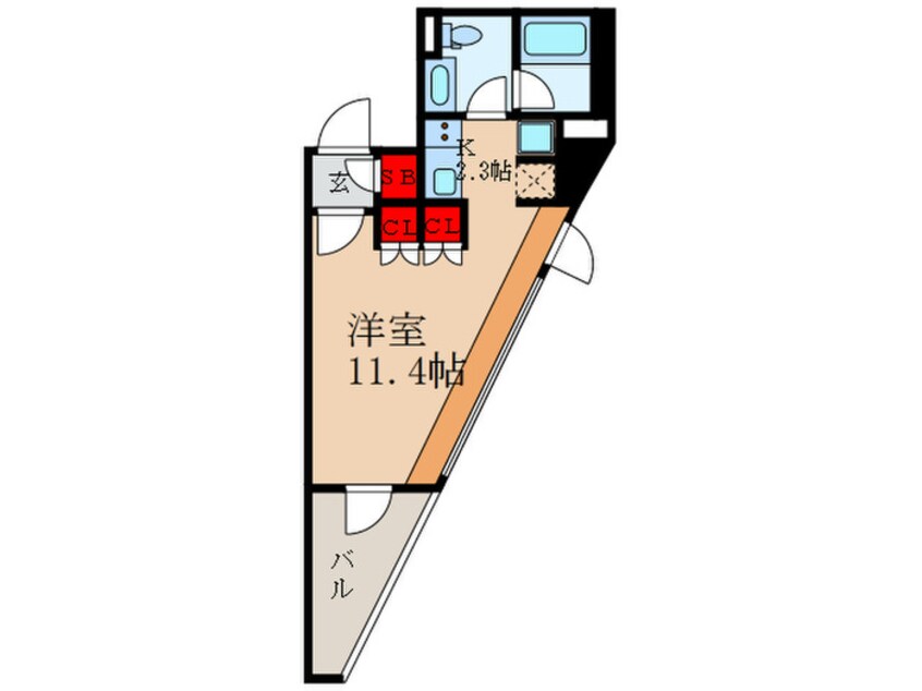 間取図 ﾊﾟｰｸﾊｳｽ東中野ﾘｳﾞｺﾞｰｼｭ（320）