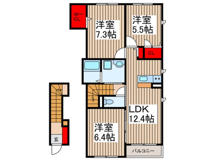 間取図 モン　レーヴ