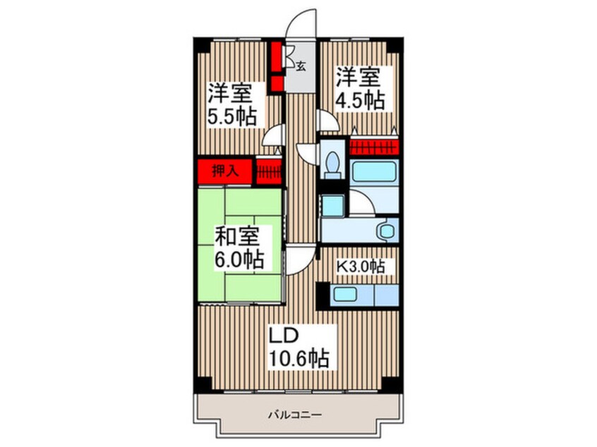 間取図 ピエ－ル草加