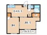 メゾン鎌倉 2DKの間取り