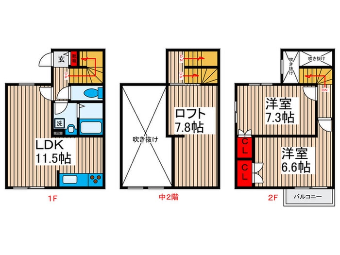 間取り図 チュリス竹ﾉ塚Ⅱ