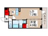 アルファプライム東陽町 1LDKの間取り