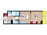 アルファプライム東陽町 1DKの間取り