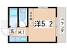 カルツールタマガワ 1Kの間取り