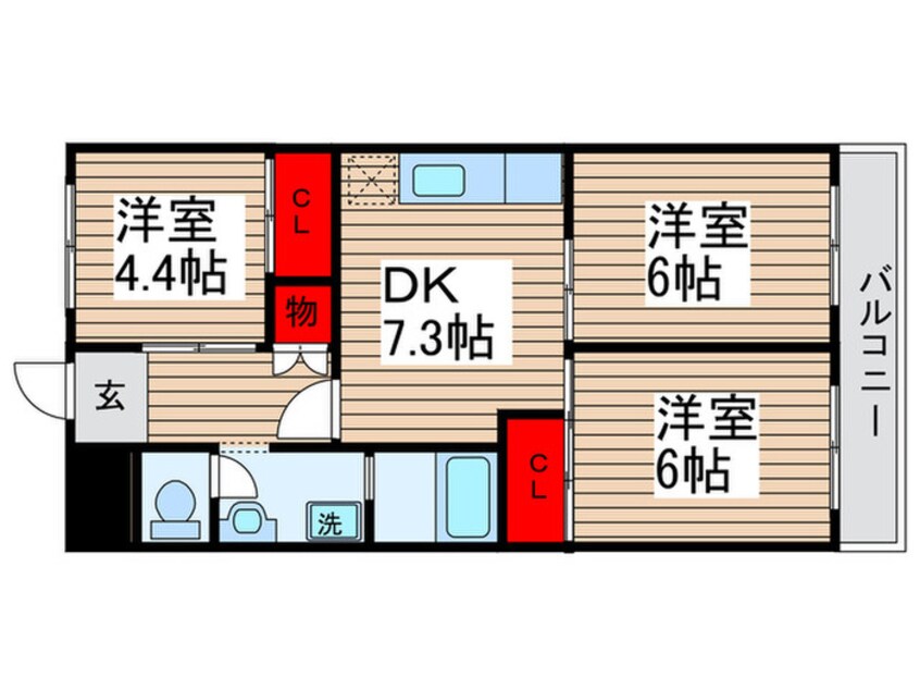 間取図 源七第三コーポラス