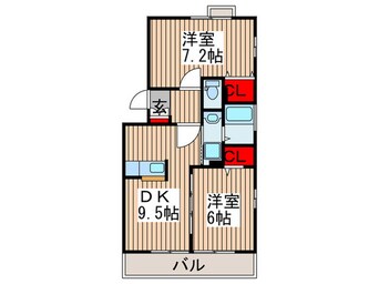 間取図 クレ－ルⅢ