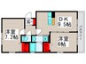 クレ－ルⅢ 2DKの間取り