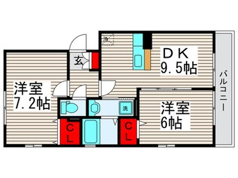 間取図 クレ－ルⅢ