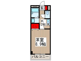 間取図 ｱﾝﾌﾟﾙｰﾙﾌｪｰﾙｸﾚｱｼｵ