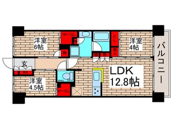 間取図 ｴｸｾﾚﾝﾄｼﾃｨ西船橋ﾚｼﾞﾃﾞﾝｽ(506)