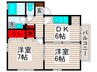 Ｅａｓｔ　Ｃｏｕｒｔ　２６ 2DKの間取り