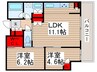 パークアクシス柏の葉 2LDKの間取り