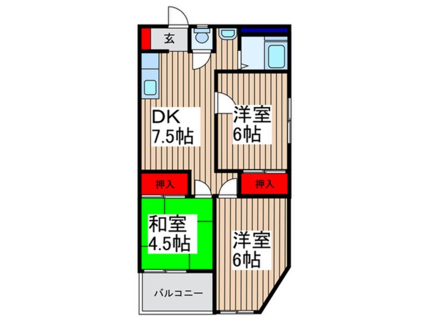 間取図 サンハイムイトウ