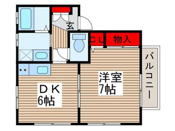 間取図 コ－ポ杉橋１Ｆ