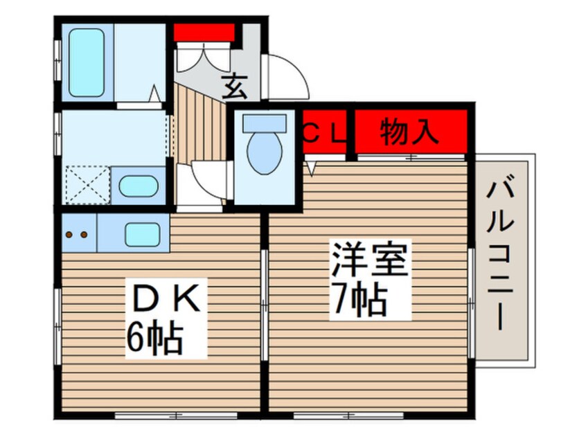 間取図 コ－ポ杉橋１Ｆ