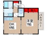 コ－ポ杉橋１Ｆ 1DKの間取り