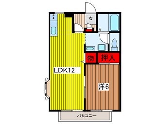 間取図 ラヴィ－ル中郷Ａ