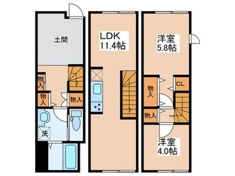 間取図 ＭＯＫ－ＴＥＲＲＡＣＥ花小金井