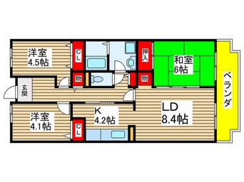 間取図 コ－ポレ－ト和光新倉