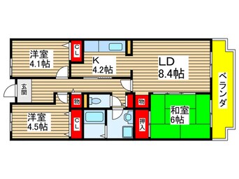 間取図 コ－ポレ－ト和光新倉