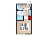 Sincrese柴又 1Kの間取り
