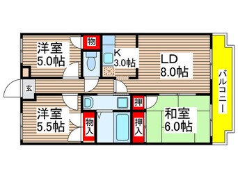 間取図 マリンヴュ－検見川