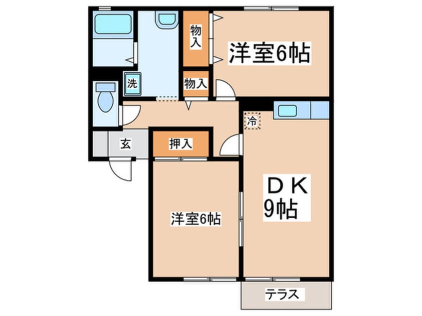 間取図 サンモ－ルＣ