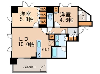 間取図 ﾌﾟﾗｲﾑｱｰﾊﾞﾝ新宿夏目坂ﾀﾜｰﾚｼﾞﾃﾞﾝｽ