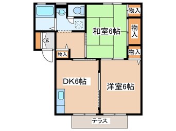 間取図 フローレス岡崎A