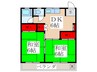 平井マンション 2DKの間取り