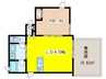 FARE住吉Ⅲ 1LDKの間取り