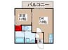 LACRAS舎人 1DKの間取り