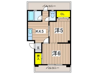間取図 蒔田マンション(５０３)