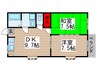 カ－サオグラ 2DKの間取り