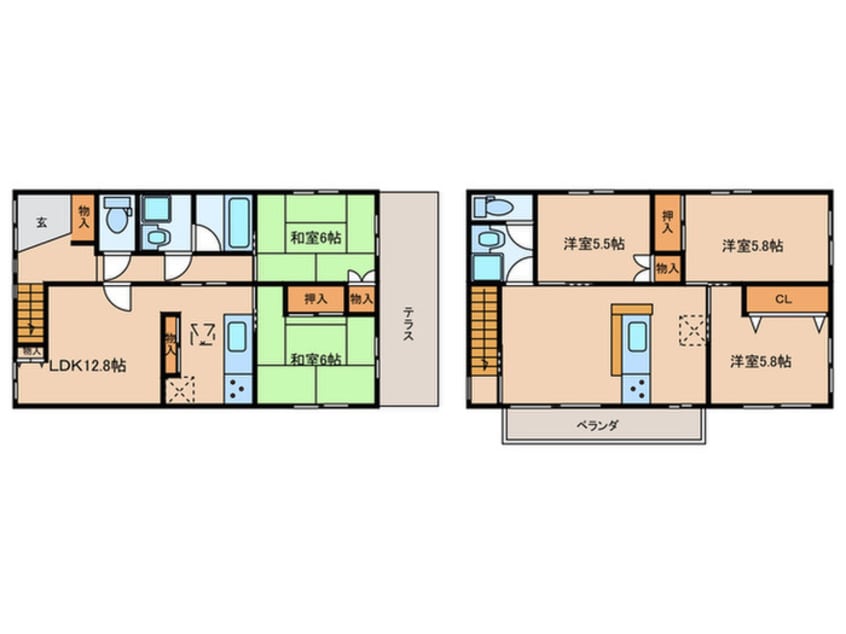 間取図 TONTON　HOUSE