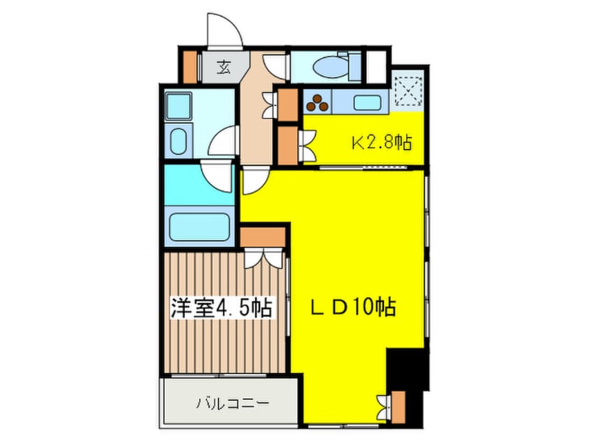 間取図 ｸﾞﾗﾝｽｲ-ﾄ銀座ﾚｽﾃｨﾓﾅ-ｸ(801)