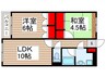 会田ビル 2LDKの間取り