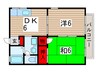 クレール稲毛 2DKの間取り