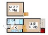 マザーユニックス 1Kの間取り