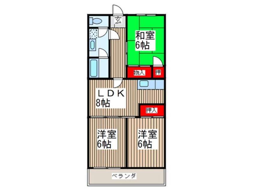 間取図 パレス中村