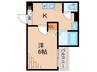 MELDIA上溝Ⅲ 1Kの間取り