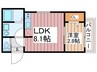 KLEIS草加 1LDKの間取り