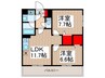 フィレール南千住 2LDKの間取り