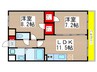 千葉ポ－トイ－スト 2LDKの間取り