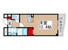アルファマ 1Rの間取り