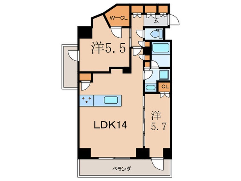 間取図 レジディア碑文谷