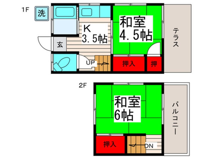 間取図 中島ｱﾊﾟ-ﾄ