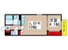エミールⅡ 1LDKの間取り
