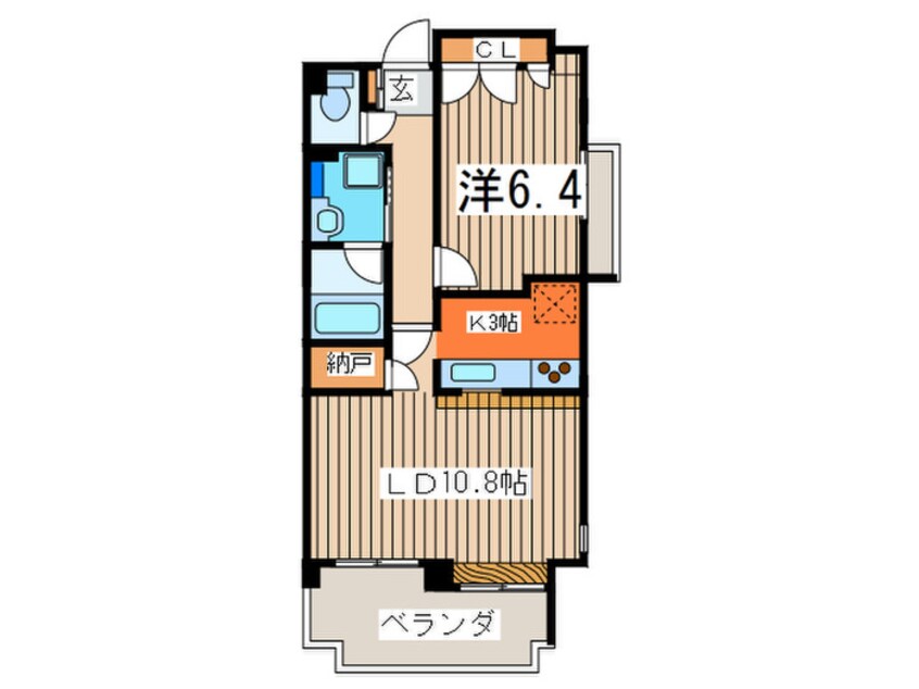 間取図 クラ－ジュＫＡＭＡＫＵＲＡＹＡ