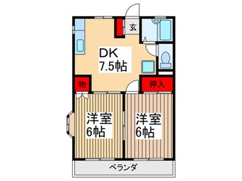 間取図 サンヒルズＮｏ．２